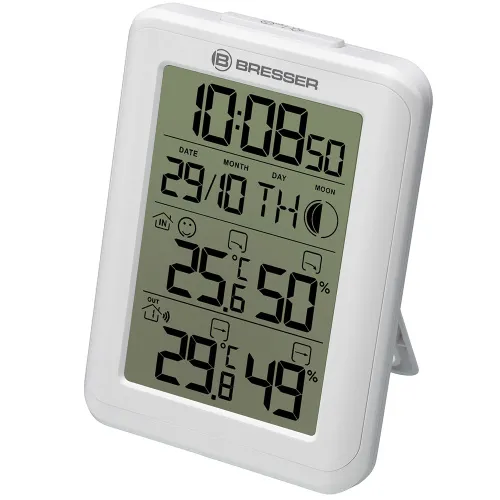 figura orologio termoigrometro Bresser MyClimate, bianco,  5