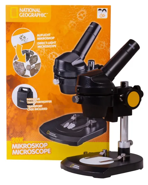 figura microscopio Monoculare Bresser National Geographic 20x,  12