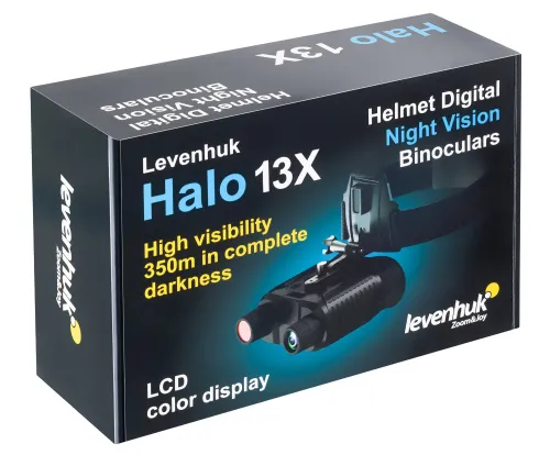 foto visore notturno binoculare digitale Levenhuk Halo 13X Helmet,  13