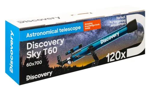 foto telescopio Levenhuk Discovery Sky T60 con libro,  15