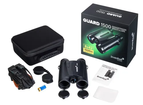 figura binocolo con telemetro Levenhuk Guard 1500,  2