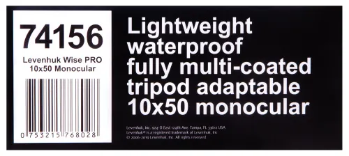 foto monoculare Levenhuk Wise PRO 10x50,  15