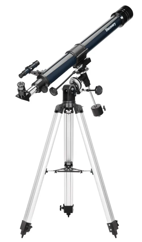 foto telescopio Levenhuk Discovery Spark 709 EQ con libro,  7