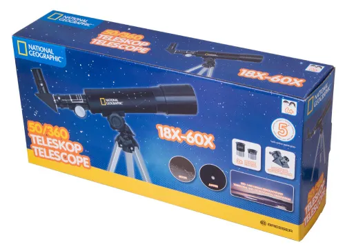 figura telescopio Bresser National Geographic 50/360 AZ,  9
