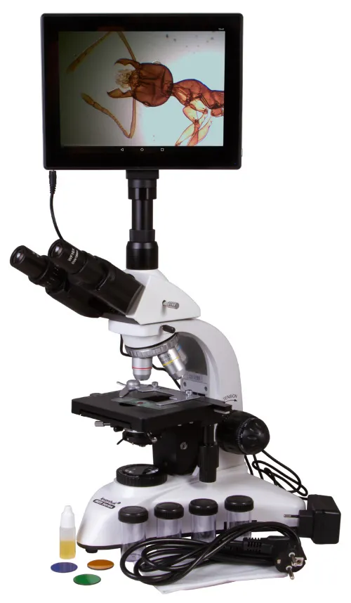 figura microscopio trinoculare digitale Levenhuk MED D20T LCD,  2