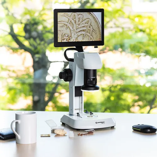 foto microscopio LCD Bresser Analyth,  2