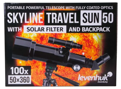 fotografia telescopio Levenhuk Skyline Travel Sun 50,  16