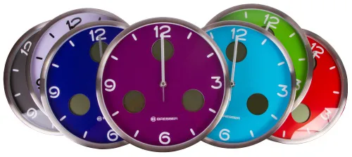 foto orologio da parete termoigrometro Bresser Optus MyTime Bresser MyTime io NX 30 cm, bianco,  11