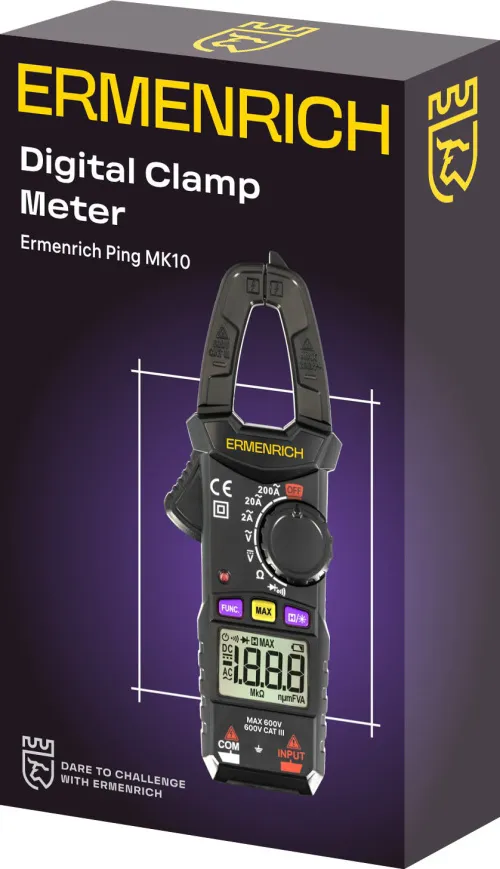 foto pinza amperometrica digitale Ermenrich Ping MK10,  2