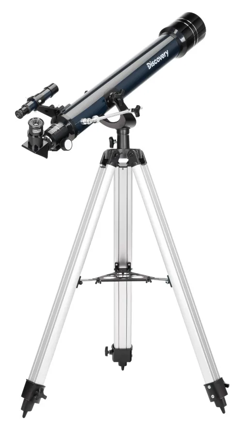 figura telescopio Levenhuk Discovery Spark 707 AZ con libro,  7