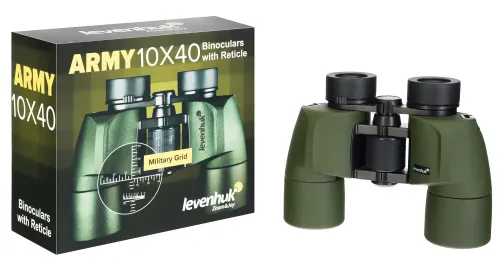 immagine binocolo con reticolo Levenhuk Army 10x40,  6