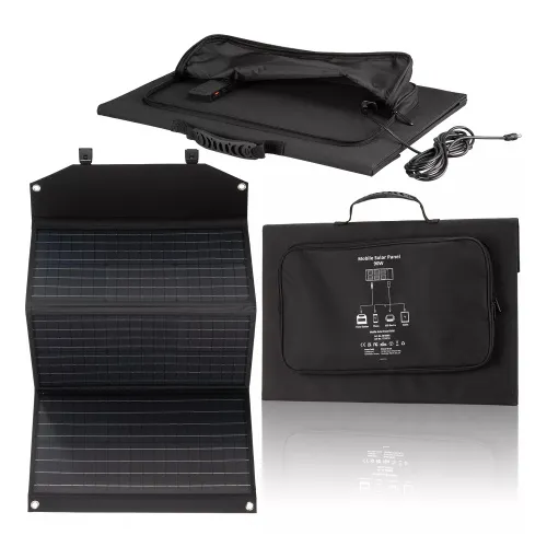 immagine caricabatterie solare portatile Bresser 90 watt con alimentazione USB,  8