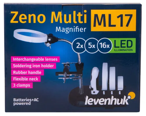 immagine lente d’ingrandimento nera Levenhuk Zeno Multi ML17,  13