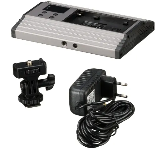 figura pannello luminoso Bresser PT Pro 15B Bi-Color a LED con custodia,  5