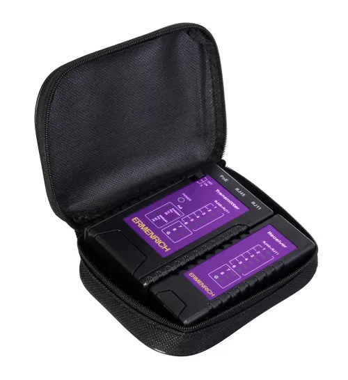 fotografia tester per cavi di rete e PoE Ermenrich NetGeeks NP10,  2