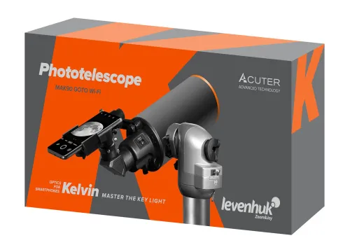 immagine fototelescopio Levenhuk Kelvin MAK90 AZ GOTO Wi-Fi ,  9