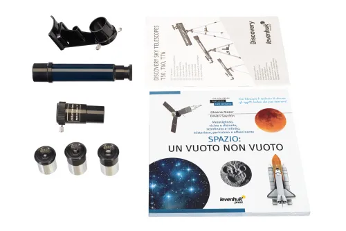 foto telescopio Levenhuk Discovery Sky T76 con libro,  3