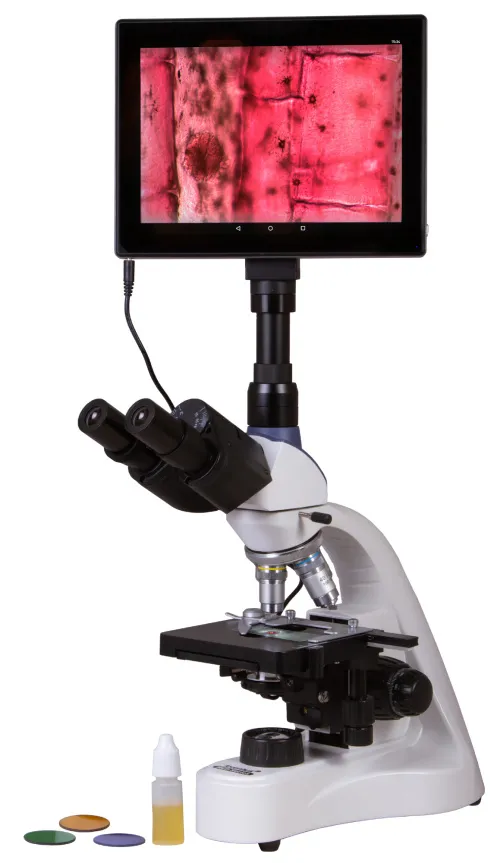 fotografia microscopio trinoculare digitale Levenhuk MED D10T LCD,  2