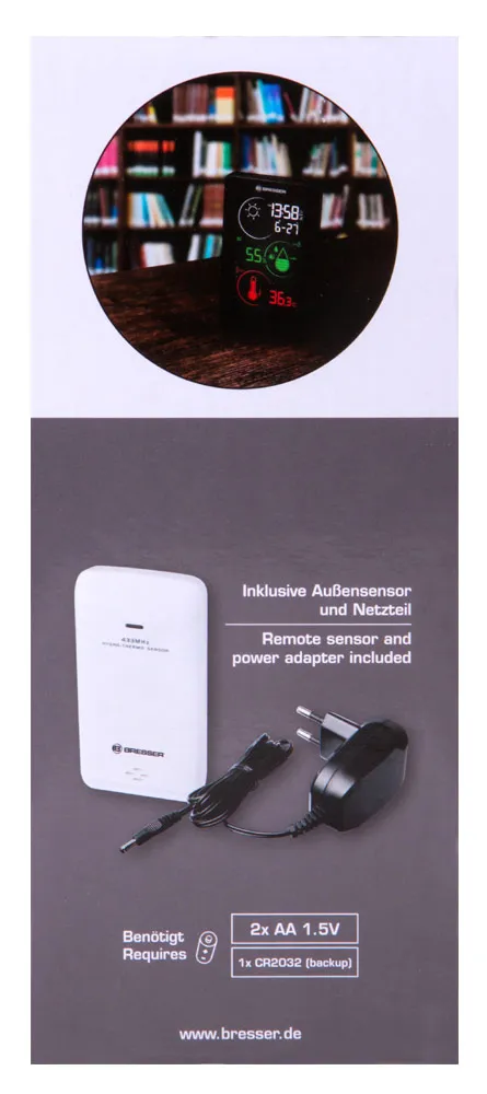 immagine stazione meteo a colori Bresser Temeo Life H, nero,  12