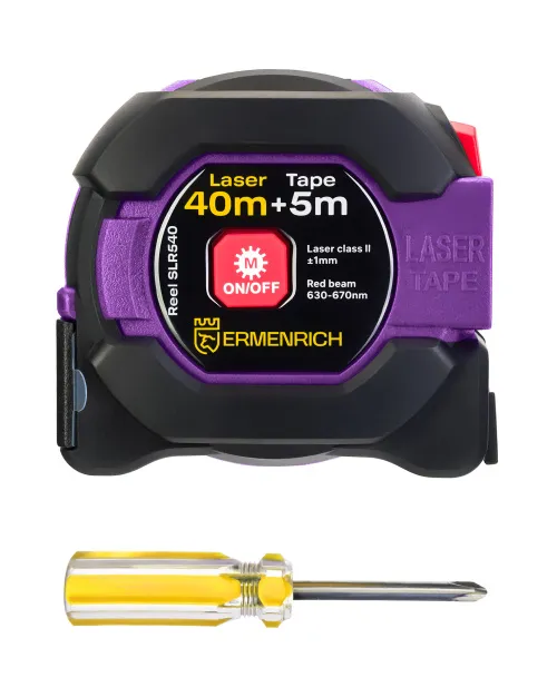 foto misuratore laser con flessometro Ermenrich Reel SLR540,  2