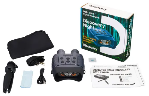fotografia visore notturno binoculare digitale Levenhuk Discovery Night BL10 con treppiede,  2