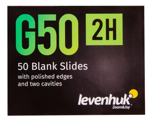 figura vetrini vuoti Levenhuk G50 2H a cavità doppia, 50 pz.,  8