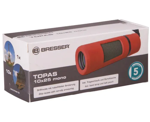 figura monoculare Bresser Topas 10x25,  8