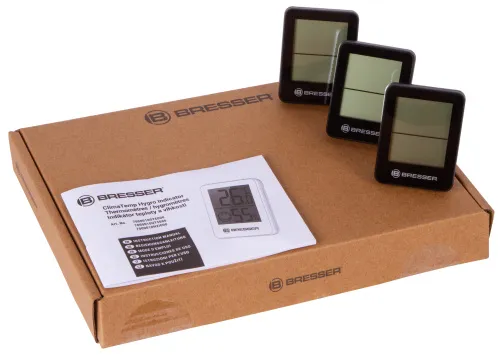 immagine bresser Set di 3 igrometri Temeo, nero,  6