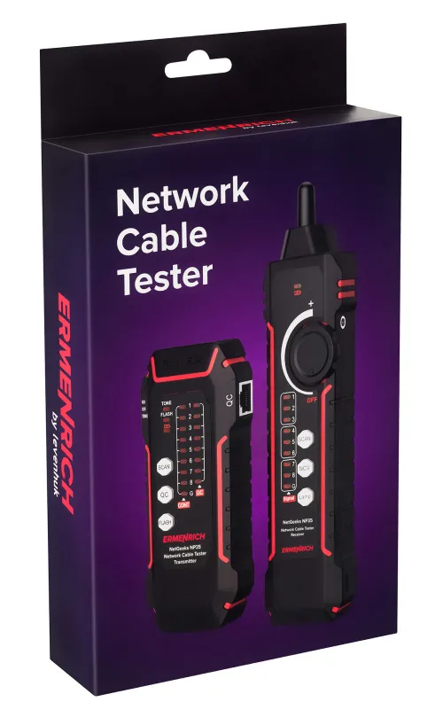 figura tester per cavi di rete Ermenrich NetGeeks NP35,  12