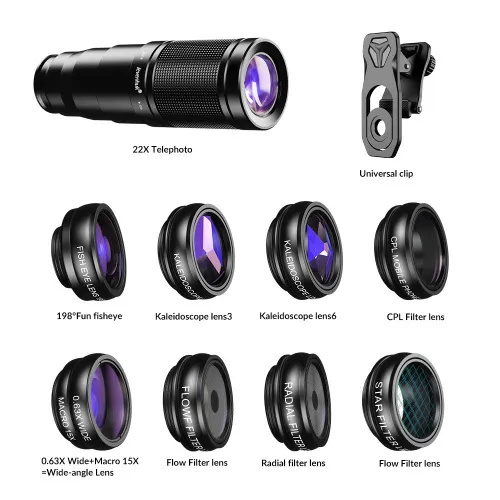 immagine set di lenti per smartphone Levenhuk Kelvin SLS10,  3