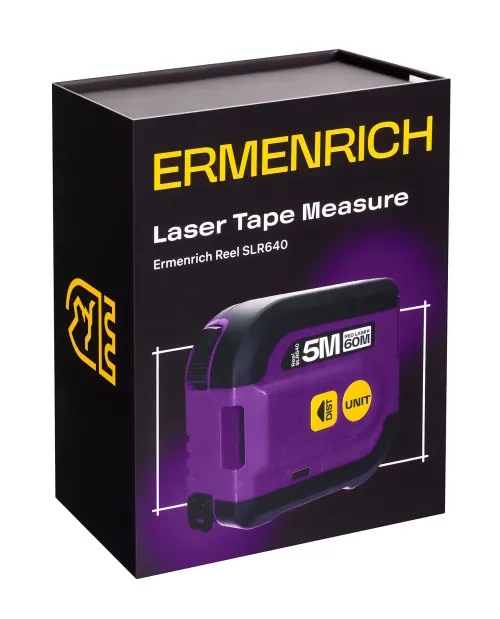 immagine misuratore laser con flessometro Ermenrich Reel SLR640,  7