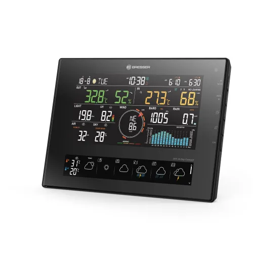 fotografia bresser Stazione meteo WLAN 4Cast CV a 11 giorni 7 in 1,  2