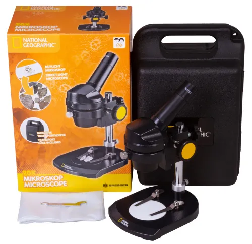 figura microscopio Monoculare Bresser National Geographic 20x,  2
