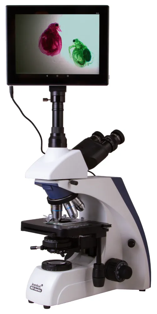 figura microscopio trinoculare digitale Levenhuk MED D30T LCD,  3