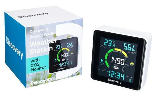 figura stazione meteo Levenhuk Discovery Report WA40 con monitor della CO2,  2