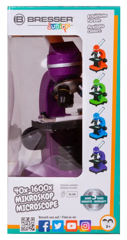 foto microscopio Bresser Junior Biolux SEL 40–1600x,  13