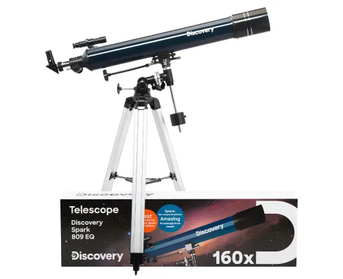 fotografia telescopio Levenhuk Discovery Spark 809 EQ con libro,  2