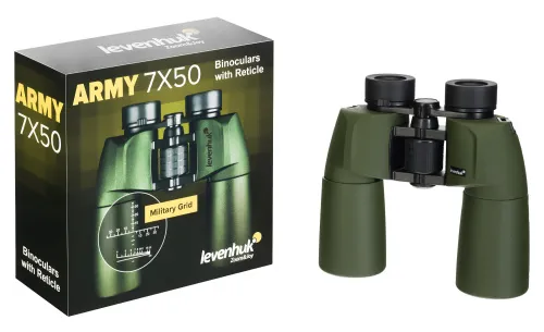 figura binocolo con reticolo Levenhuk Army 7x50,  6