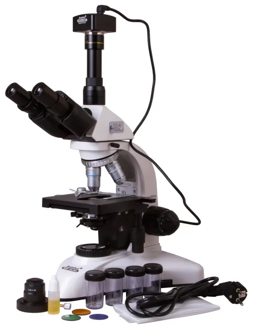 foto microscopio digitale trinoculare Levenhuk MED D25T,  2