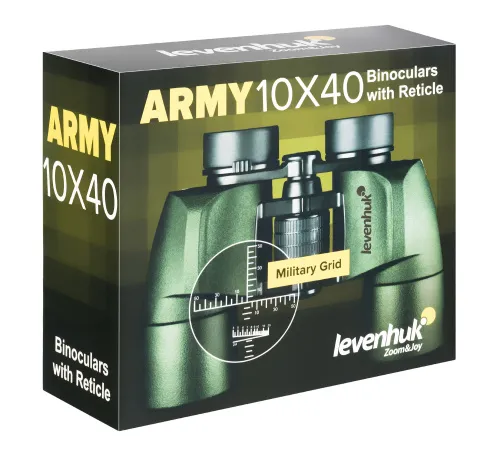 immagine binocolo con reticolo Levenhuk Army 10x40,  14