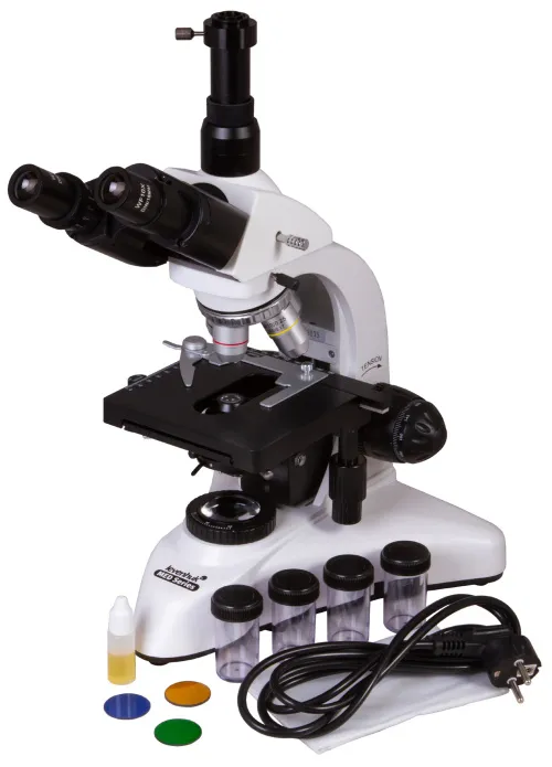 foto microscopio trinoculare Levenhuk MED 20T,  2