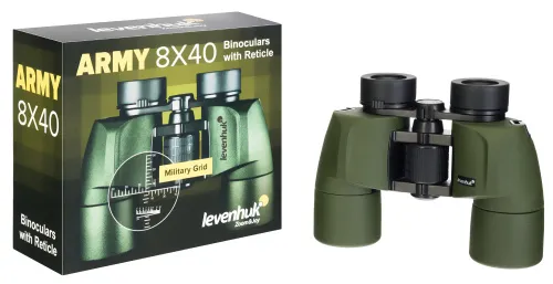immagine binocolo con reticolo Levenhuk Army 8x40,  6
