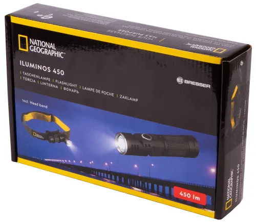 fotografia torcia Bresser National Geographic ILUMINOS 450 LED con supporto testa,  11