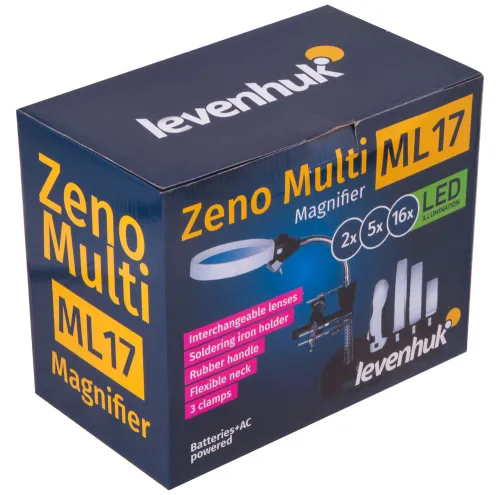 immagine lente d’ingrandimento nera Levenhuk Zeno Multi ML17,  12