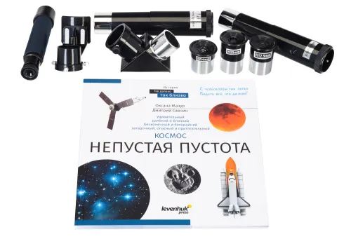 foto telescopio Levenhuk Discovery Spark 709 EQ con libro,  3