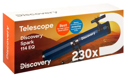 fotografia telescopio Levenhuk Discovery Spark 114 EQ con libro,  15