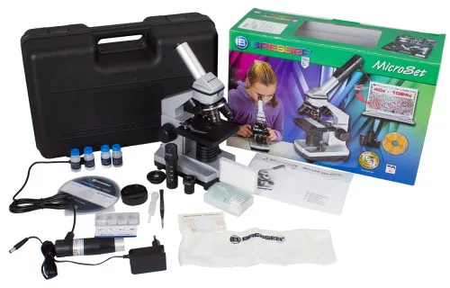fotografia microscopio Bresser Junior 40–1024x, con custodia rigida,  10