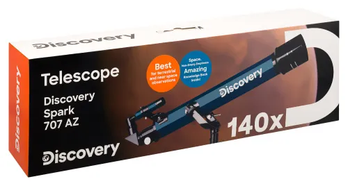 figura telescopio Levenhuk Discovery Spark 707 AZ con libro,  15