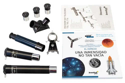 foto telescopio Levenhuk Discovery Sky T60 con libro,  3