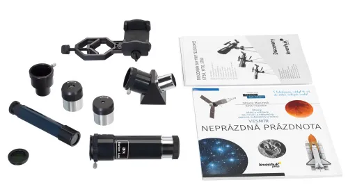 foto telescopio Levenhuk Discovery Sky Trip ST50 con libro,  4